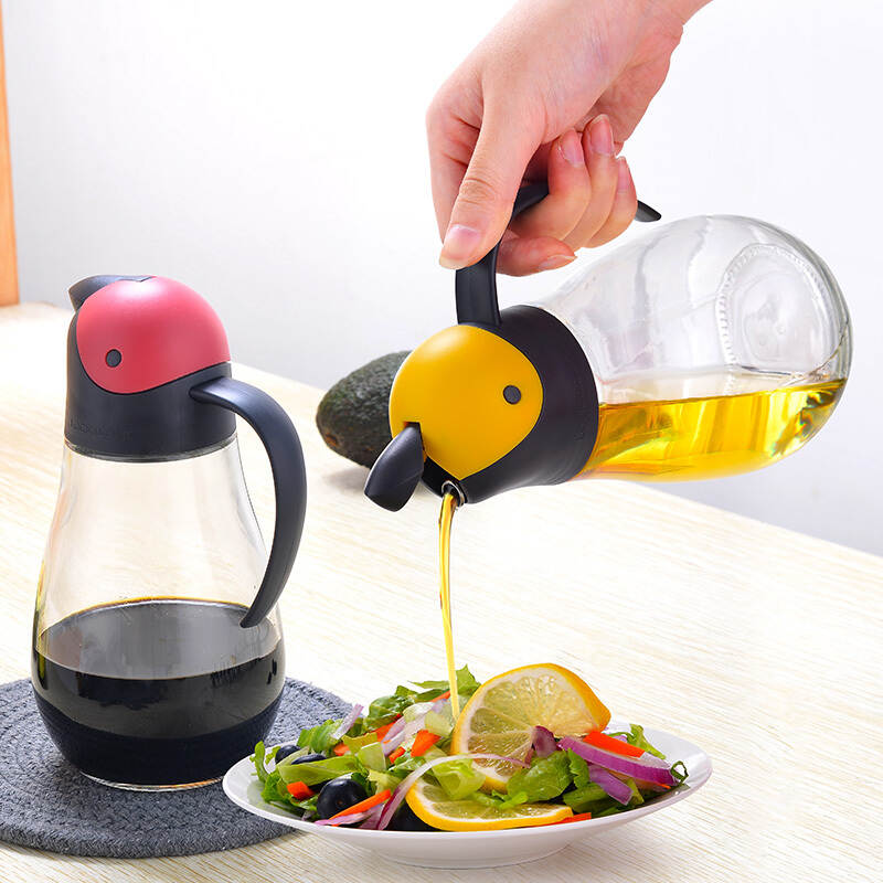 Bình Đựng Dầu Bằng Thủy Tinh Với Nắp Mở Tự Động Lock&Lock 550Ml - 3 Màu (Xanh Lá Cây, Tím, Vàng) - CKO201 image number null